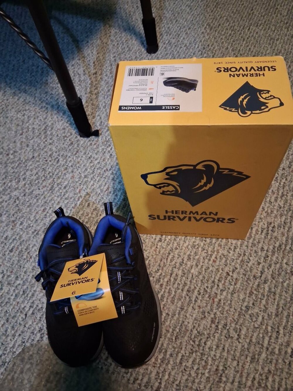 woman's Herman Survivor's composite toe shoe NIB with tags size 6